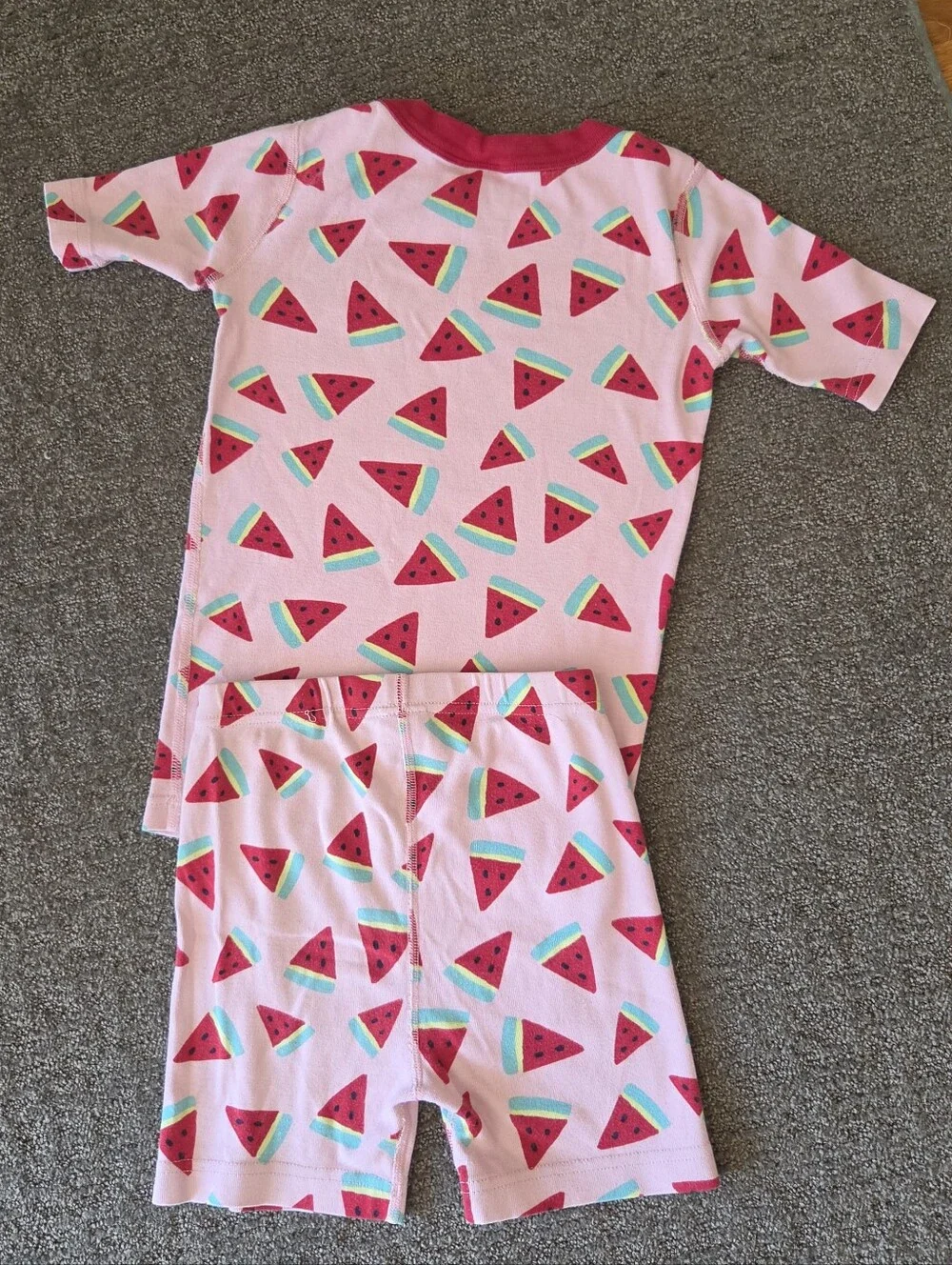 Hanna Andersson Pink Watermelon Short Pajama Set 130 US 8